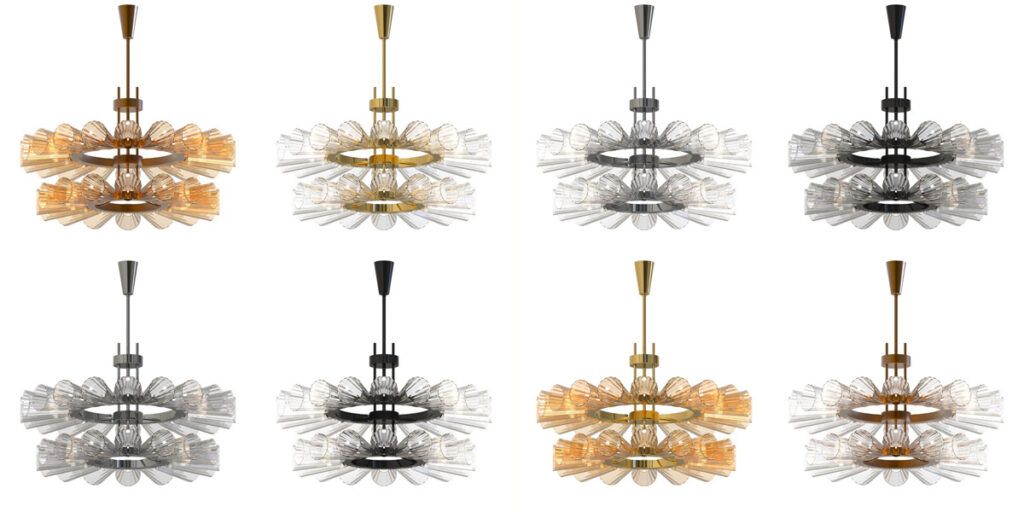 Italian_glass_bronze_design_chandelier