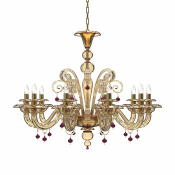 Luxury amber Italian chandelier
