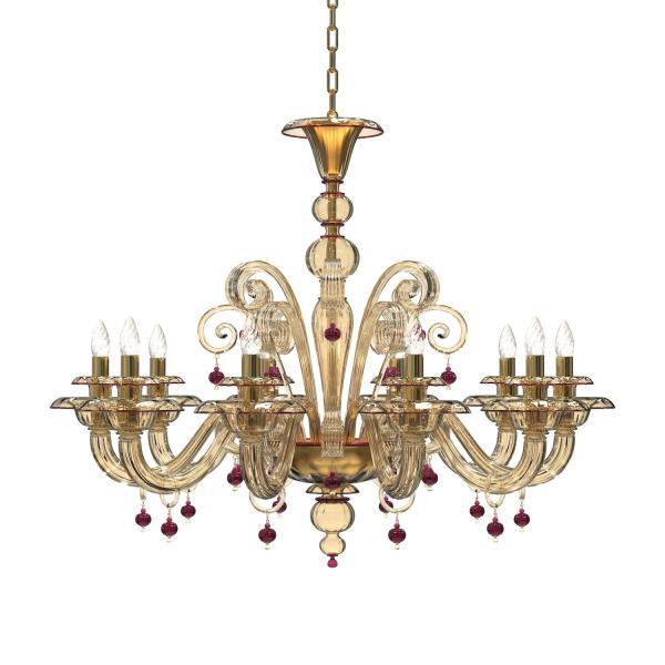 Luxury italian amber chandelier