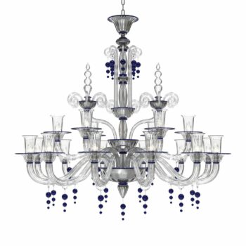 Murano glass luxury Italian big chandelier 18 lights
