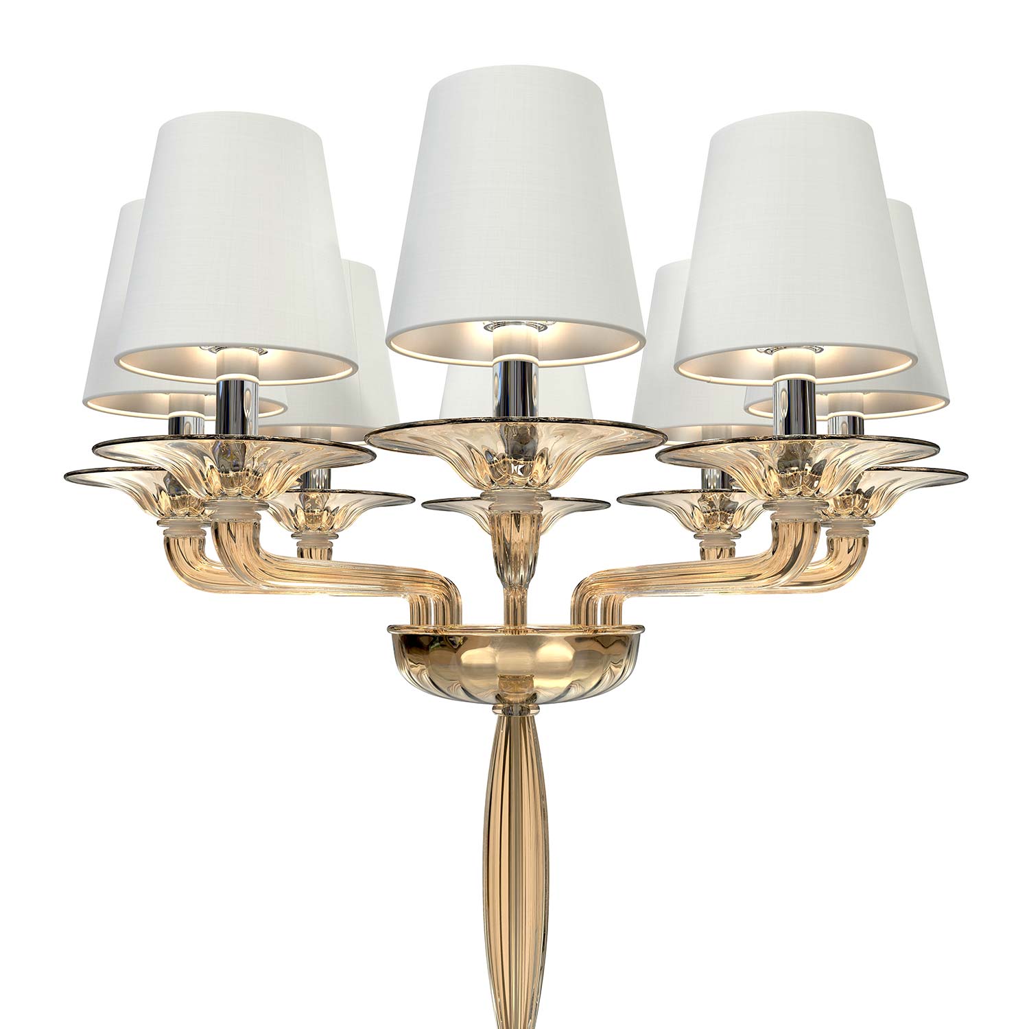 Luxury 8 lights glass floor lamp