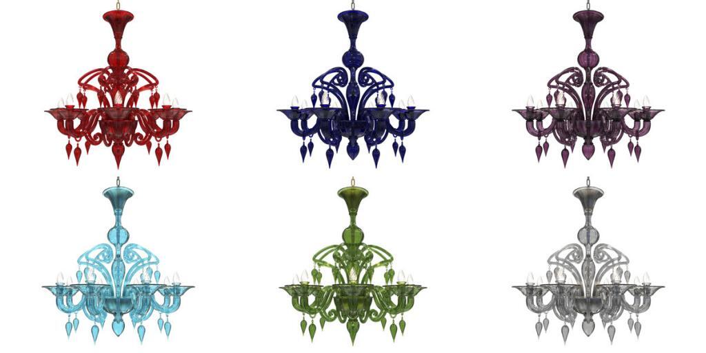 Italian chandelier color options