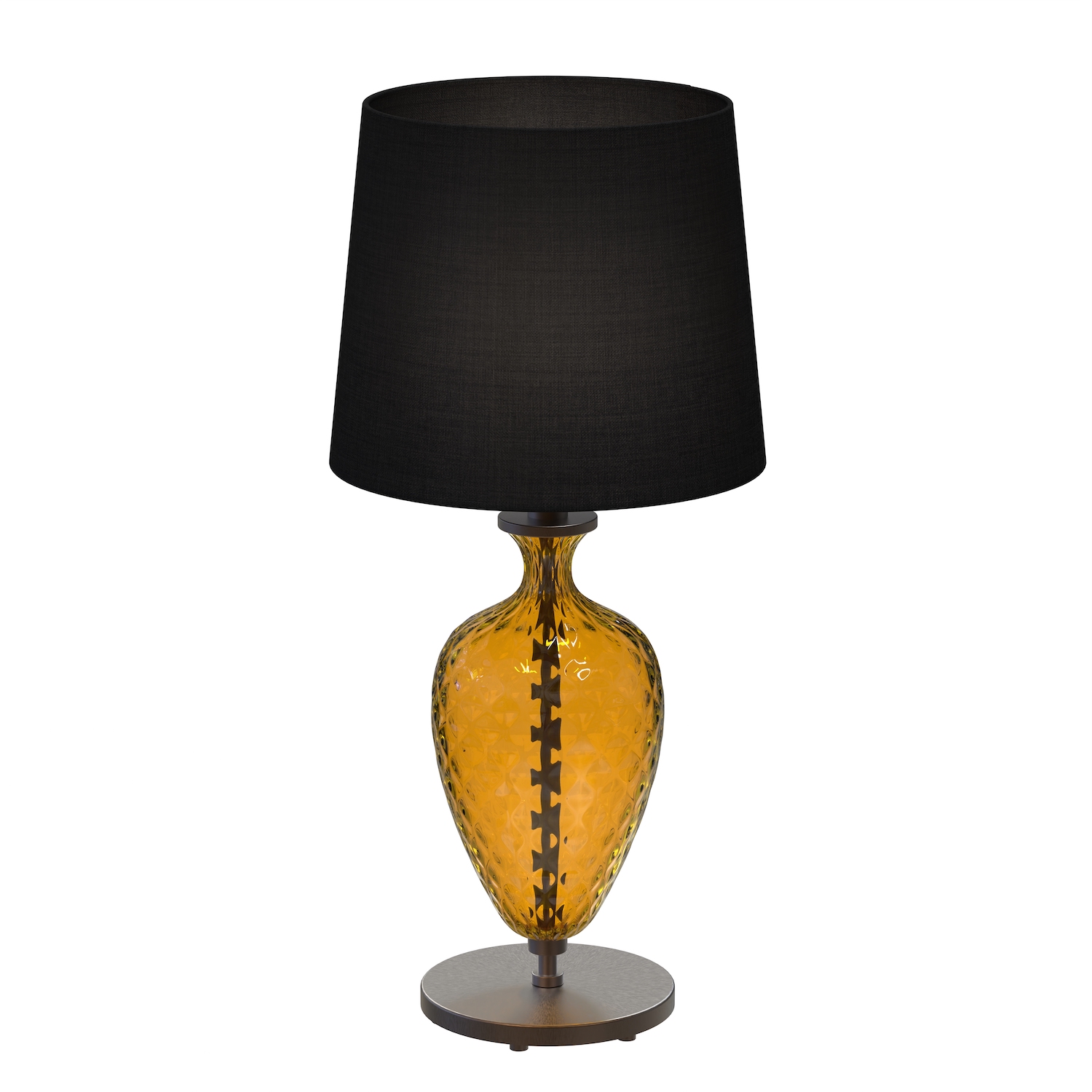 amber murano glass modern table lamp