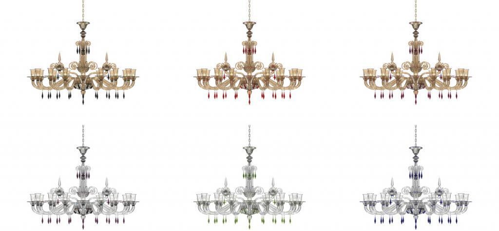 Colors of the Italian chandelier