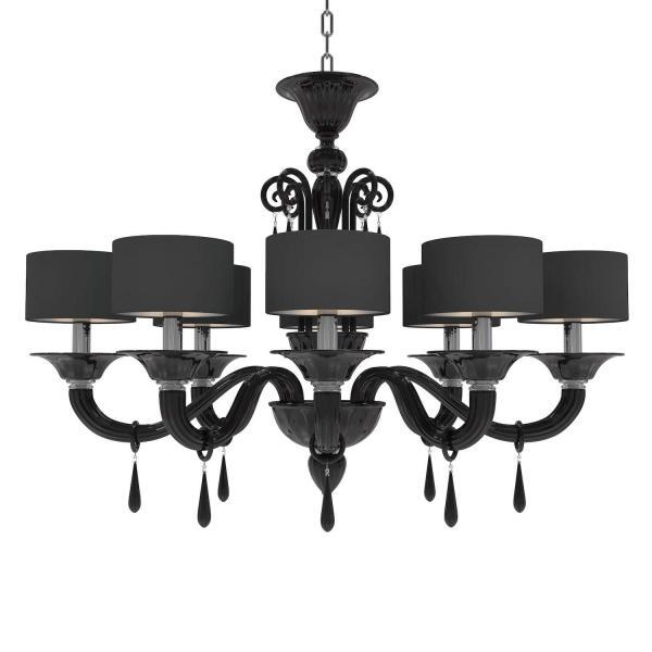 murano-glass-black-modern-chandelier