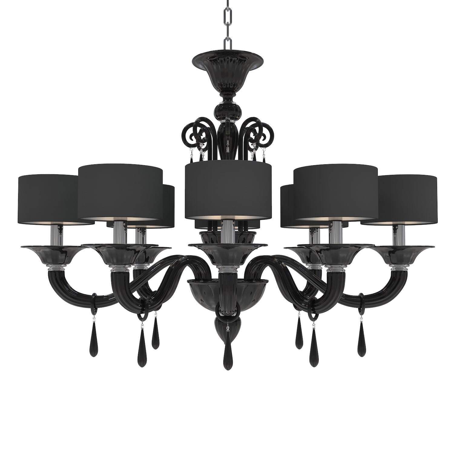 Luxury black Italian chandelier