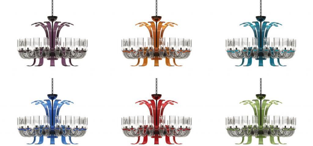 murano glass modern chandelier colors