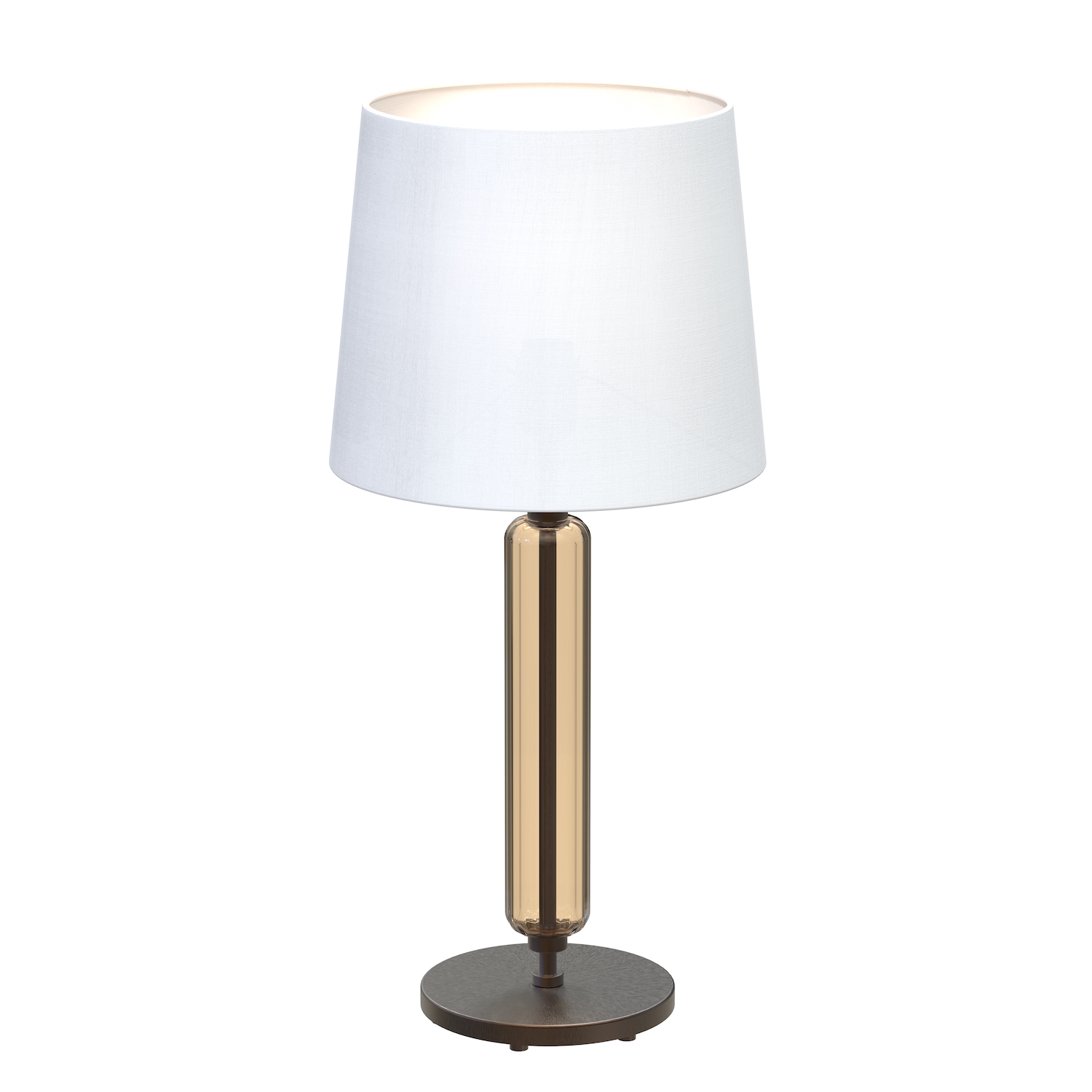 murano glass fume table lamp white shade